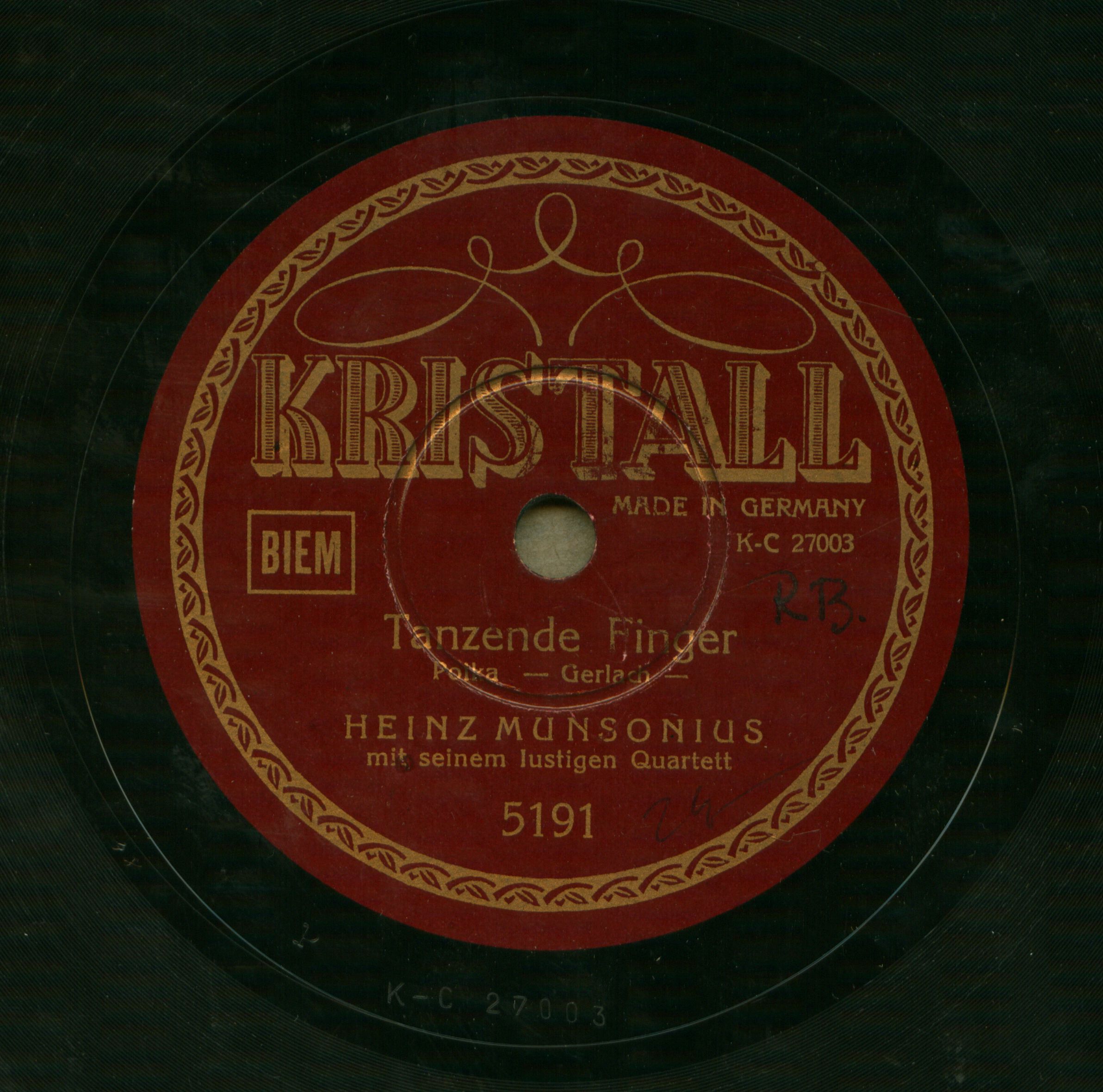 Heinz Munsonius mit seinem lustigen Quartett